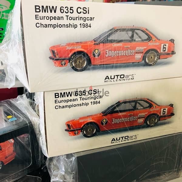 1/18 diecast New in Box Autoart BMW 635csi 1984 Champion 3