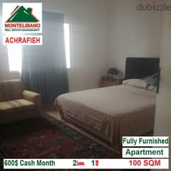 600$!! Fully Furnished apartment for rent located in Achrafieh 0