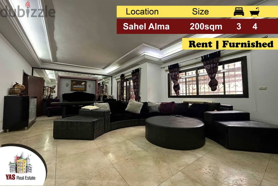 Sahel Alma 200m2 | 100m2 Terrace | Rent | Furnished | View | KA IV 0
