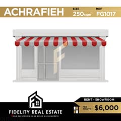 SHOWROOM  for rent in Achrafieh Mar Mitr FG1017 0