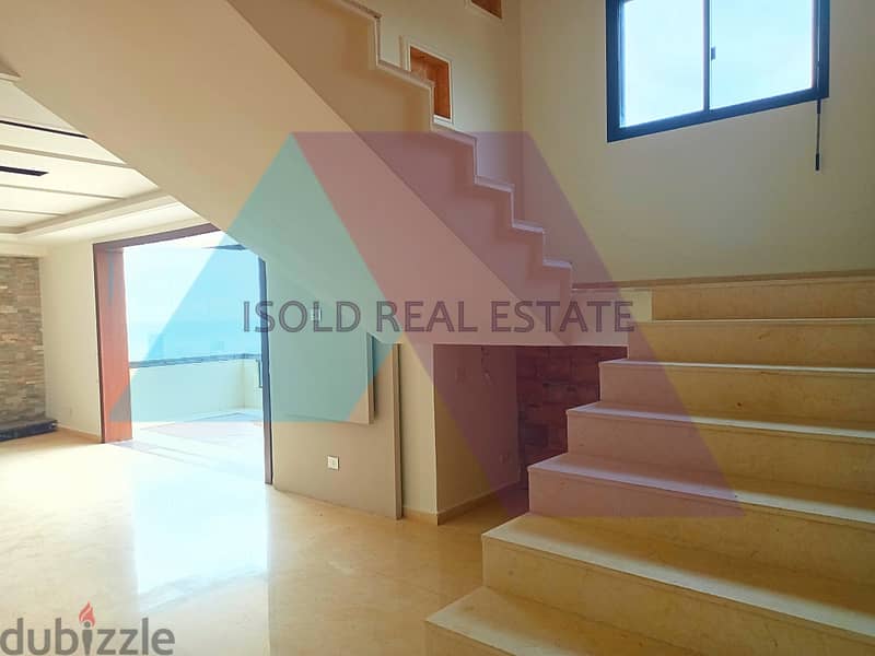 Lux, decorated 360m2 duplex +terrace+ open sea view for sale in Bsalim 4
