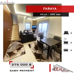 Villa for sale in faraya 200 SQM فيلا للبيع في منطقة فاريا REF#NW56333