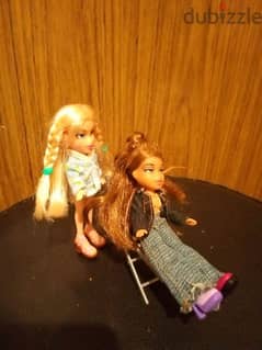 2 LIL BRATZ Smallest Ever MGA wearing dolls, Both +Long chair=16$ 0