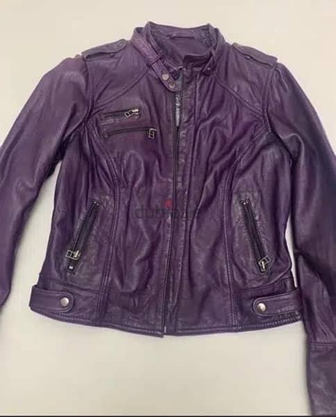 purple leather jacket 1