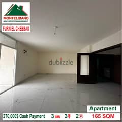 270,000$!! Apartment for sale located in Furn El Chebbak
