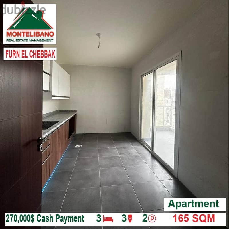270,000$!! Apartment for sale located in Furn El Chebbak 1