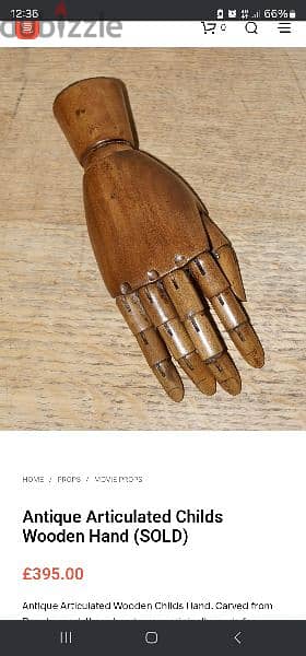 2 vintage wooden arms hands for decoration 80$ 4