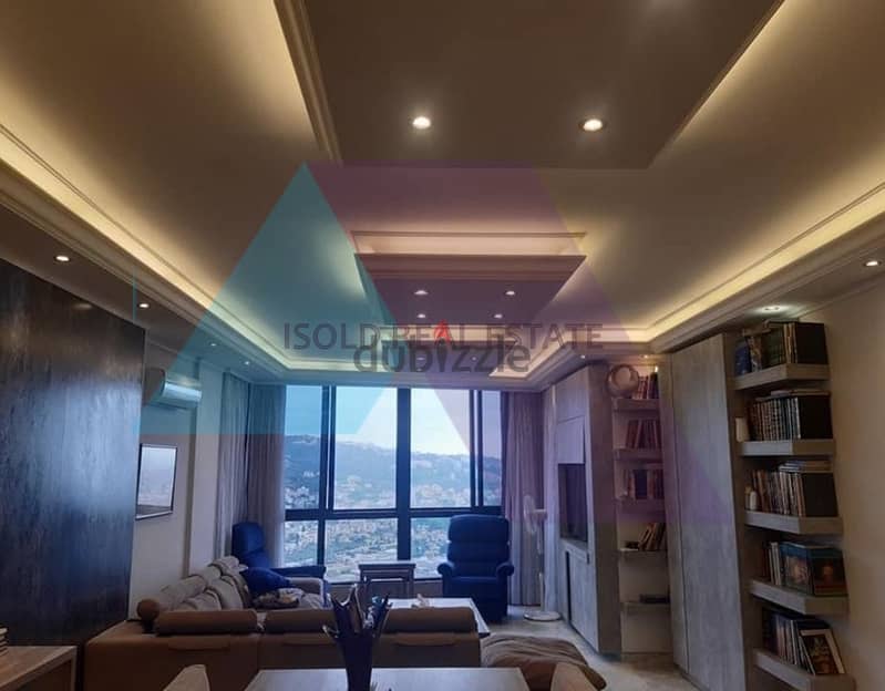Lux decorated & furnished 150m2 apartment +sea view for sale in hadath 2