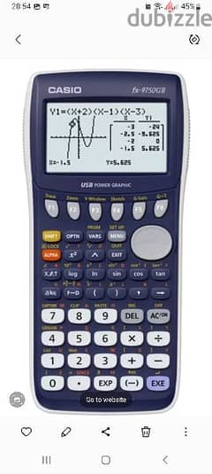 Calculator casio fx-9750 G2