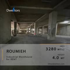 Warehouse for rent in ROUMIEH - 3280 MT2 - 4.0 MT Height 0