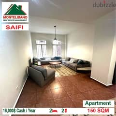 1200$/Year Apartment for rent located in Saifi