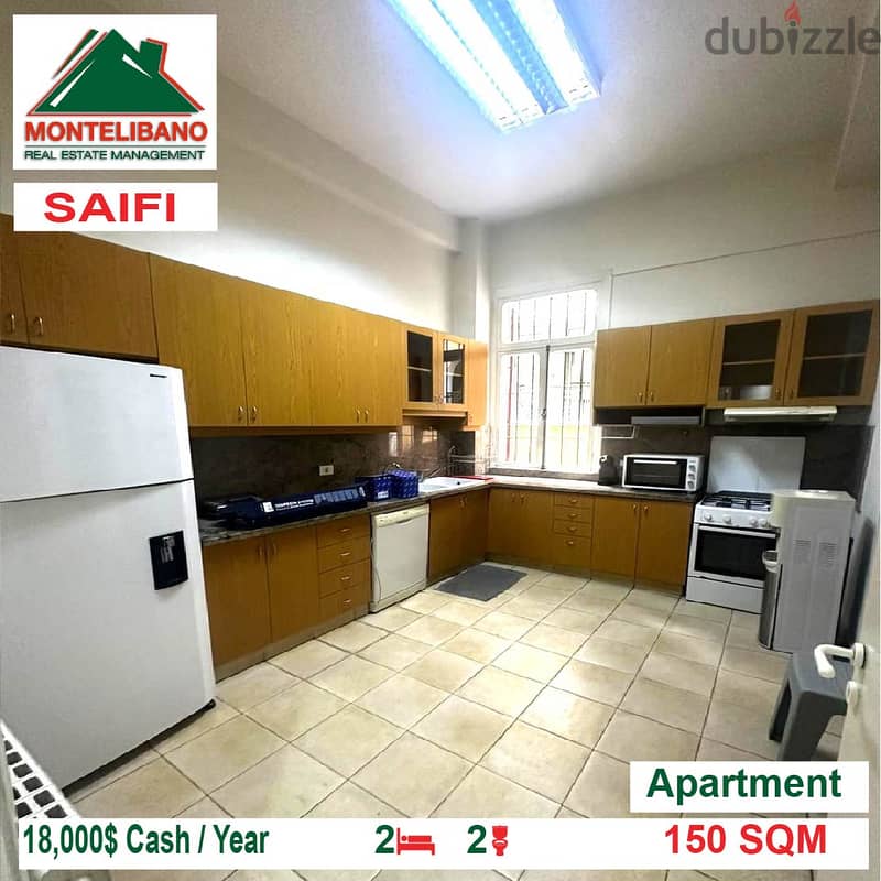 1200$/Year Apartment for rent located in Saifi 5