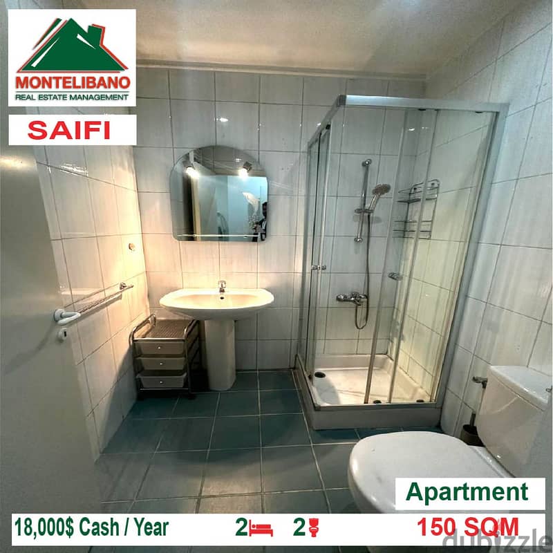 1200$/Year Apartment for rent located in Saifi 6