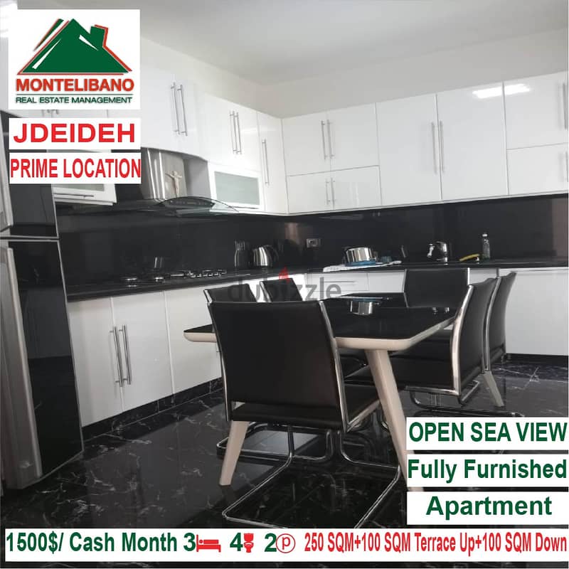 1500$/Cash Month!! Apartment for rent in Jdeideh!! Prime Location!! 4