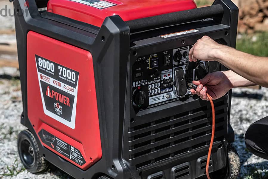 AiPower Inverter Gasoline Generator 34A مولد بنزين انفرتر كاتم SM8000 7