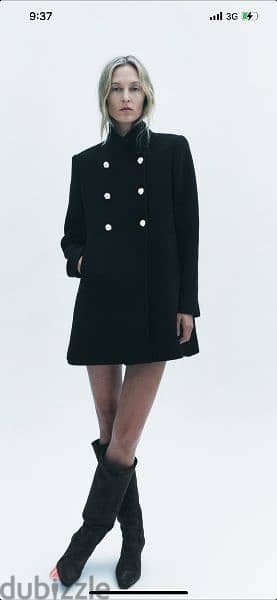 coat black wool high quality S to xL 6