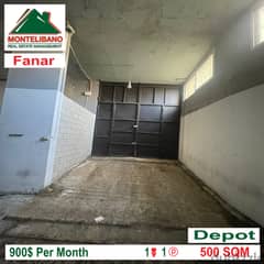900$!!! Depot for rent in Fanar!! 0