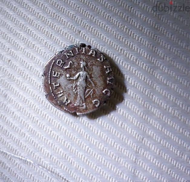 Ancient Roman Queen Faustina I  Elder silver coin denarius year 141 AD 1