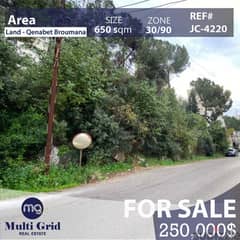 Land for Sale in Broumana-Qenabet, JC-4220, أرض للبيع في برمانا -قنابة