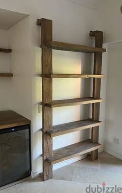 bookshelf wood رفوف خشبية 0