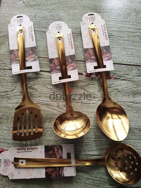 gold excellent stainless steel cooking spoons 1