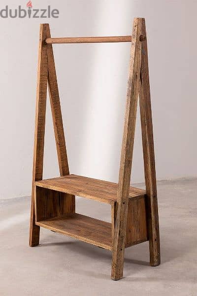 massive wood closet rack stand ستاند ثياب