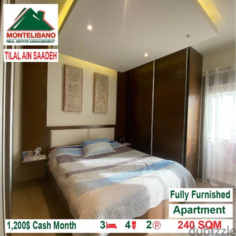 1200$!! Apartment for rent located in Tilal Ain Saadeh 5