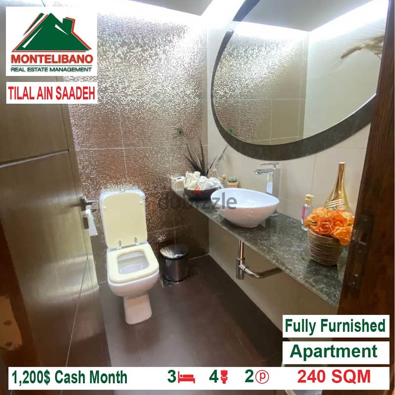 1200$!! Apartment for rent located in Tilal Ain Saadeh 7
