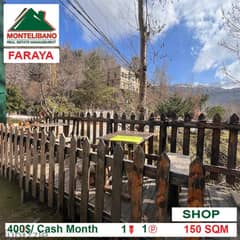 400$!! Prime Location Shop For rent located in Faraya