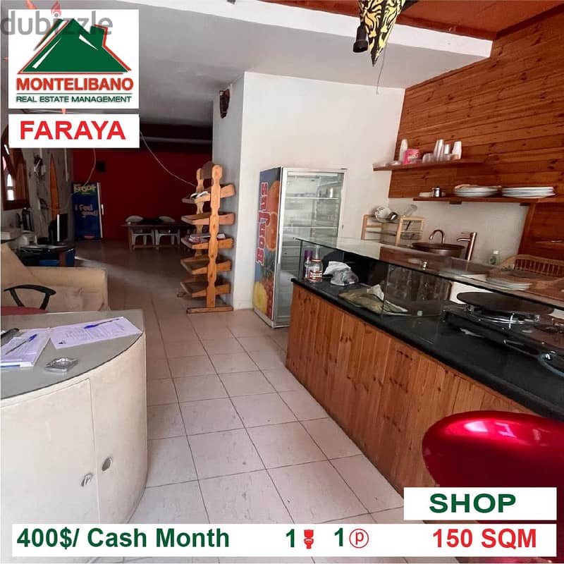 400$!! Prime Location Shop For rent located in Faraya 2