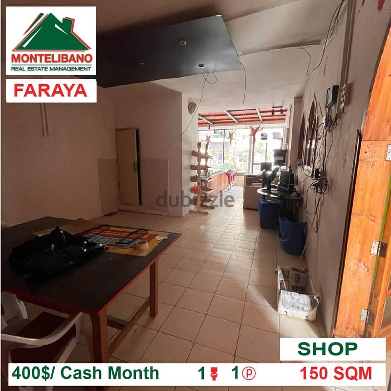 400$!! Prime Location Shop For rent located in Faraya 3