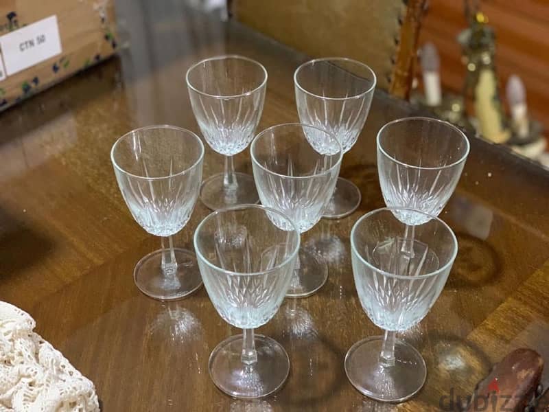 20 antique crystal glasses full set 1