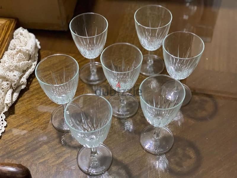 20 antique crystal glasses full set 2