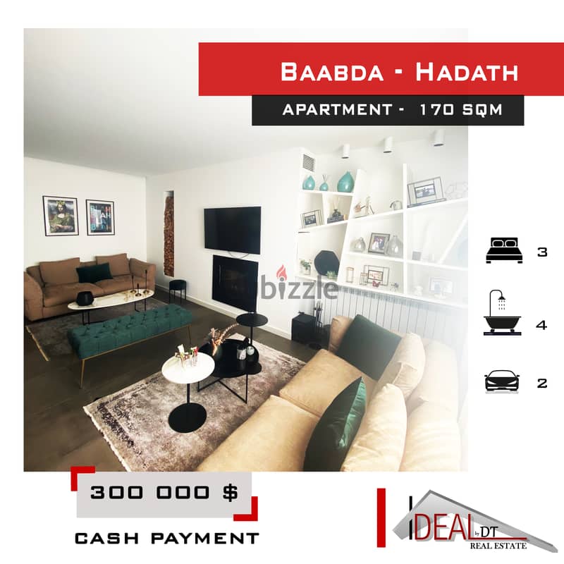Apartment for sale in Baabda Hadath 170 sqm ref#ms82126 0