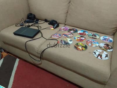 Ps2 with 2 controllers with 13 CD