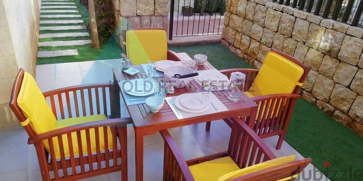 Fully furnished 223m2 apartment with 70m2 garden for rent in Beit Misk 2