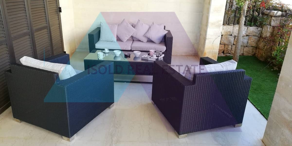 Fully furnished 223m2 apartment with 70m2 garden for rent in Beit Misk 3