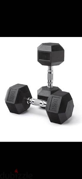 hexagon dumbbells 1kilo = 2.5 $