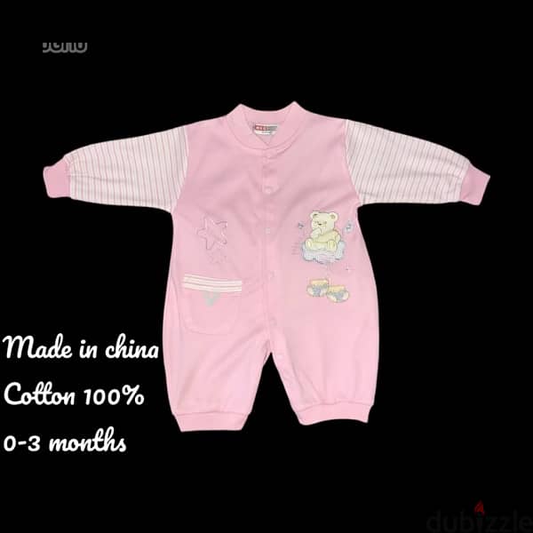 babygirl new overalls pink ثياب طفلة اوفيرول  زهر اسعار مميزة 2