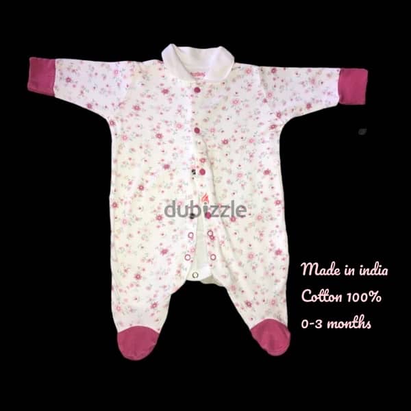babygirl new overalls pink ثياب طفلة اوفيرول  زهر اسعار مميزة 5