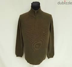 Original "Tommy Hilfiger" Olive Green Cotton Sweater Size Men's L/XL 0