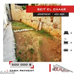 Apartment with terrace for sale in Beit el chaar 400 SQM REF#AG20157
