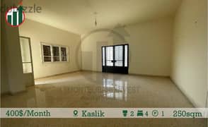 Apartment for Rent in Kaslik!
