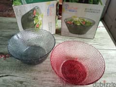 salads glass bowls