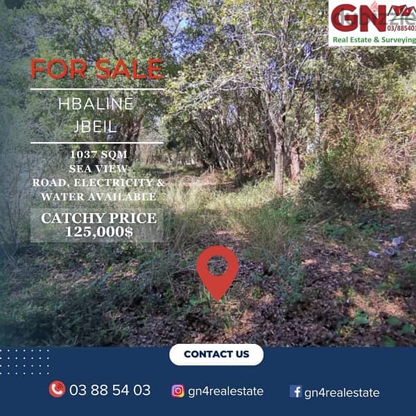 residential land for sale in hbaline-amchite-jbeil/ حبالين-عمشيت-جبيل 1