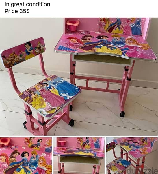 tawle ma3 kerse / Desk with chair 4