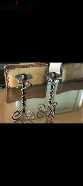 2 candle holder vintage