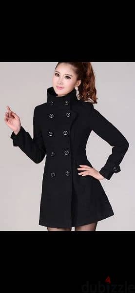 coat high collar double buttons S to xxL 1