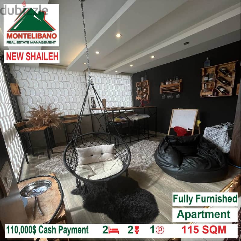 110,000$ Cash Payment!! Apartment for sale in New Shaileh!! 2