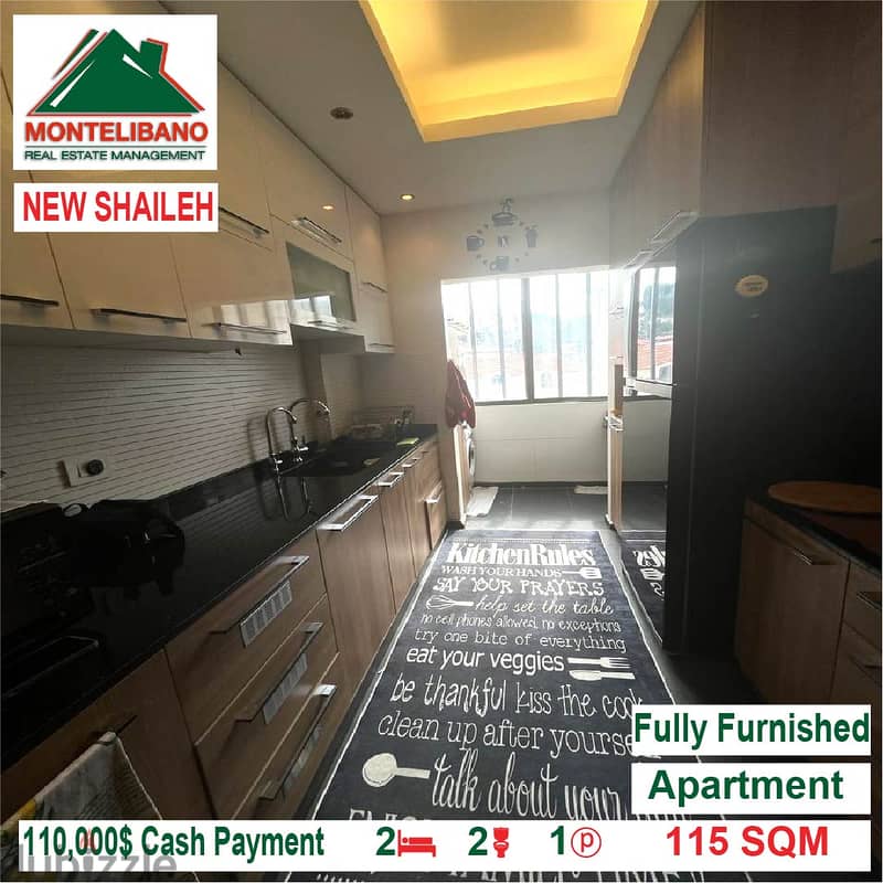 110,000$ Cash Payment!! Apartment for sale in New Shaileh!! 4